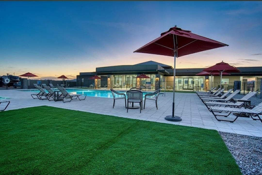 pool is heated in winter so all year swimming is available. enjoy the dark skies and beautiful stars until the pool closes at 10pm.